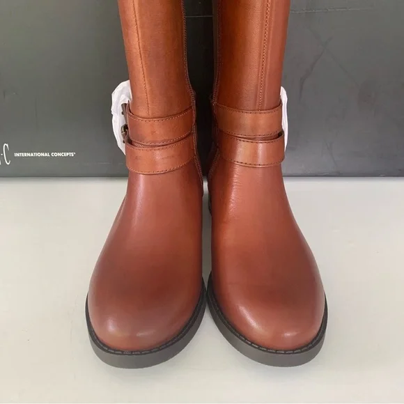 INC International Concepts Women's Frankii Leather Knee High Boots US 5.5 M WC - Picture 3 of 11